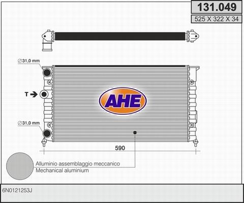 AHE 131.049 - Radiator, mühərrikin soyudulması furqanavto.az