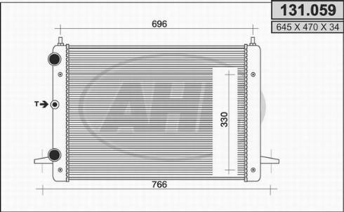 AHE 131.059 - Radiator, mühərrikin soyudulması furqanavto.az