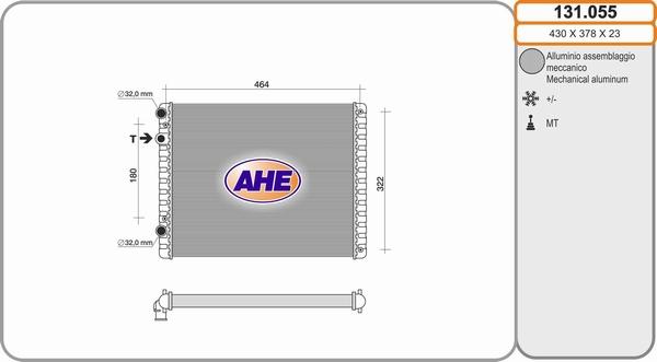 AHE 131.055 - Radiator, mühərrikin soyudulması furqanavto.az