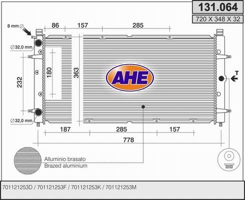 AHE 131.064 - Radiator, mühərrikin soyudulması furqanavto.az