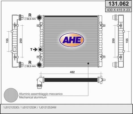AHE 131.062 - Radiator, mühərrikin soyudulması furqanavto.az