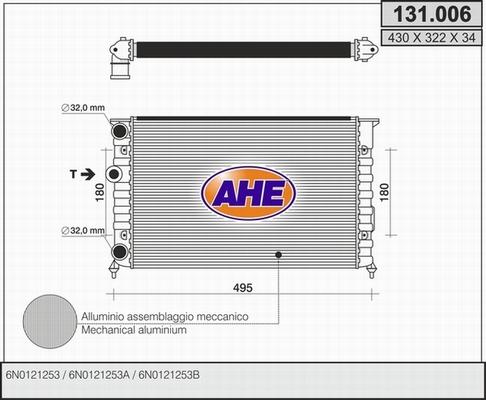 AHE 131.006 - Radiator, mühərrikin soyudulması furqanavto.az