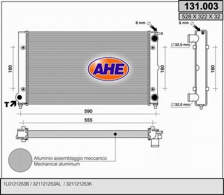 AHE 131.003 - Radiator, mühərrikin soyudulması furqanavto.az