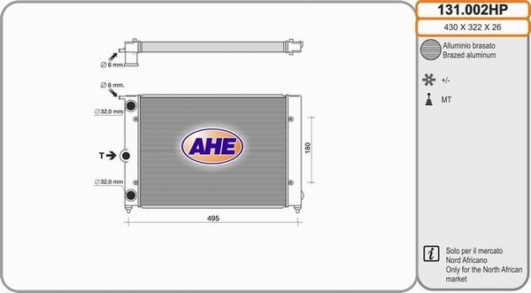 AHE 131.002HP - Radiator, mühərrikin soyudulması furqanavto.az