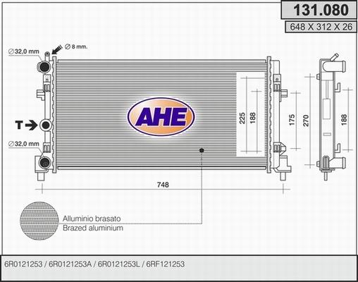 AHE 131.080 - Radiator, mühərrikin soyudulması furqanavto.az