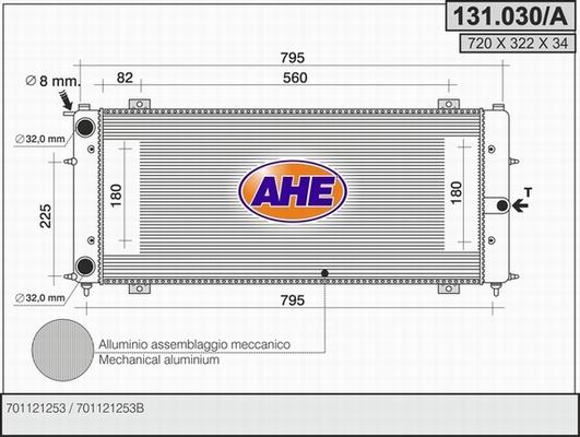 AHE 131.030/A - Radiator, mühərrikin soyudulması furqanavto.az