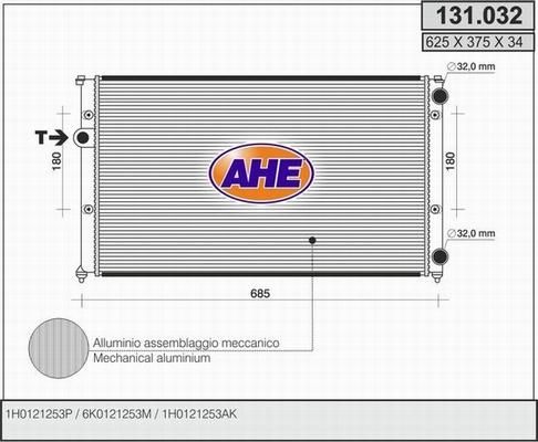 AHE 131.032 - Radiator, mühərrikin soyudulması furqanavto.az