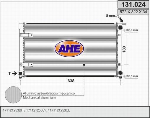 AHE 131.024 - Radiator, mühərrikin soyudulması furqanavto.az