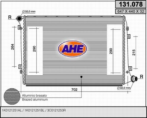 AHE 131.078 - Radiator, mühərrikin soyudulması furqanavto.az