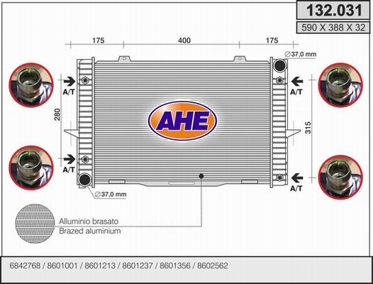 AHE 132.031 - Radiator, mühərrikin soyudulması furqanavto.az