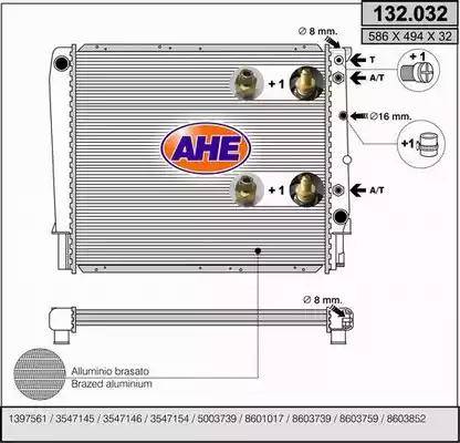 AHE 132.032 - Radiator, mühərrikin soyudulması furqanavto.az
