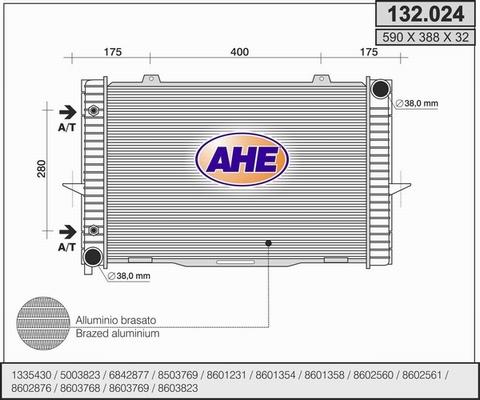 AHE 132.024 - Radiator, mühərrikin soyudulması furqanavto.az