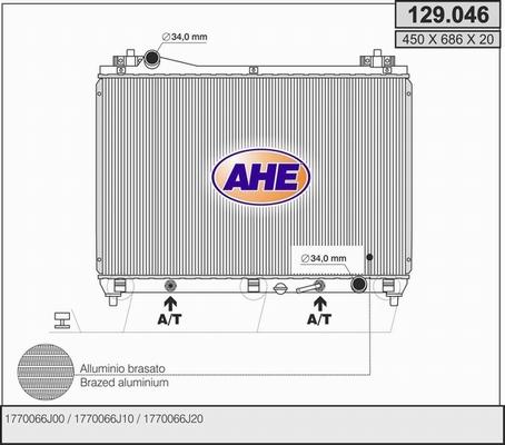 AHE 129.046 - Radiator, mühərrikin soyudulması furqanavto.az