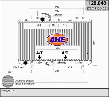 AHE 129.048 - Radiator, mühərrikin soyudulması furqanavto.az