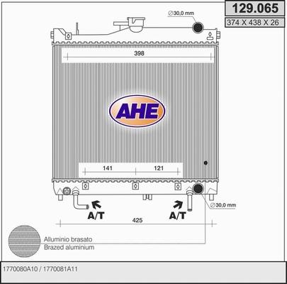 AHE 129.065 - Radiator, mühərrikin soyudulması furqanavto.az