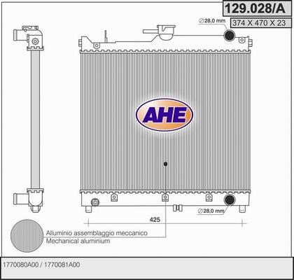 AHE 129.028/A - Radiator, mühərrikin soyudulması furqanavto.az