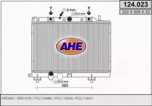 AHE 124.023 - Radiator, mühərrikin soyudulması furqanavto.az