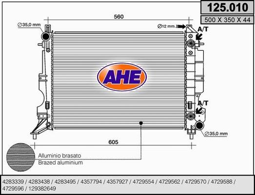 AHE 125.010 - Radiator, mühərrikin soyudulması furqanavto.az