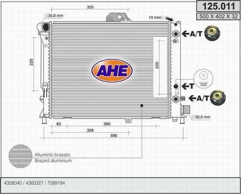 AHE 125.011 - Radiator, mühərrikin soyudulması furqanavto.az