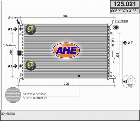 AHE 125.021 - Radiator, mühərrikin soyudulması furqanavto.az