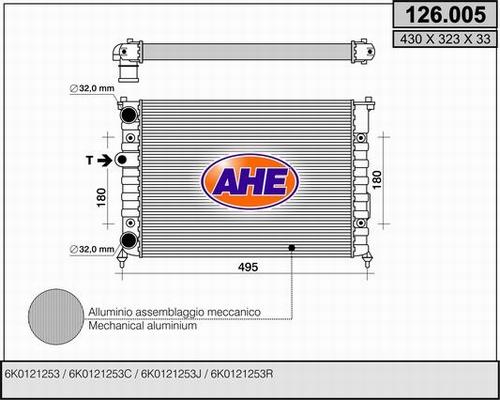 AHE 126.005 - Radiator, mühərrikin soyudulması furqanavto.az