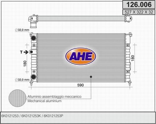 AHE 126.006 - Radiator, mühərrikin soyudulması furqanavto.az