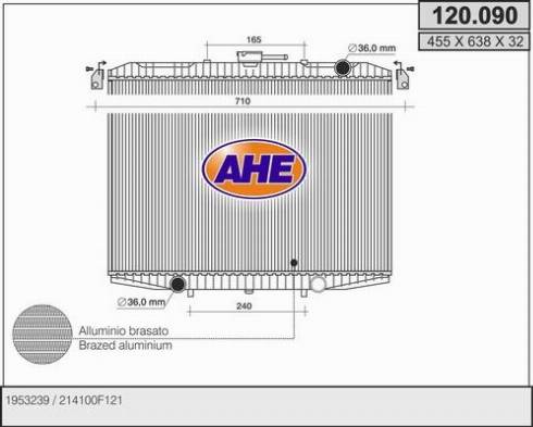 AHE 120.090 - Radiator, mühərrikin soyudulması furqanavto.az