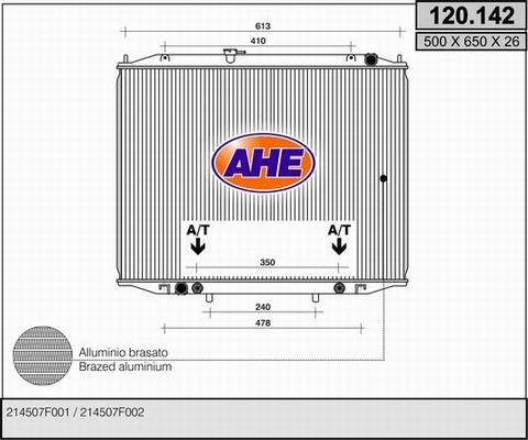 AHE 120.142 - Radiator, mühərrikin soyudulması furqanavto.az