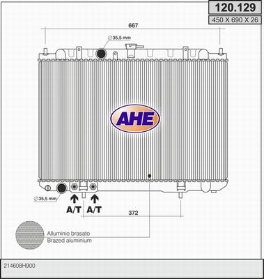 AHE 120.129 - Radiator, mühərrikin soyudulması furqanavto.az