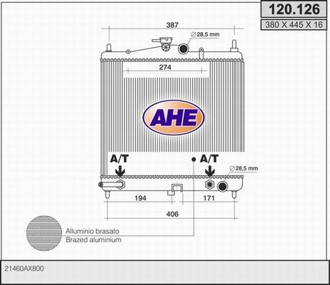AHE 120.126 - Radiator, mühərrikin soyudulması furqanavto.az