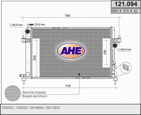 AHE 121.094 - Radiator, mühərrikin soyudulması furqanavto.az