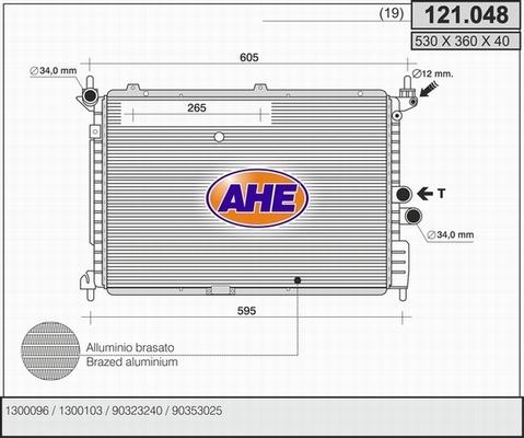 AHE 121.048 - Radiator, mühərrikin soyudulması furqanavto.az