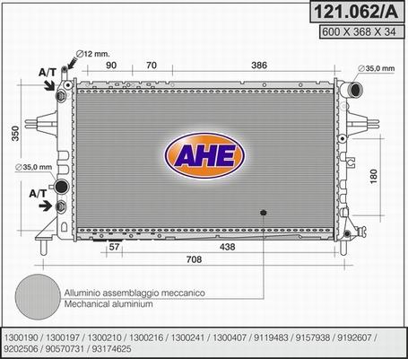 AHE 121.062/A - Radiator, mühərrikin soyudulması furqanavto.az