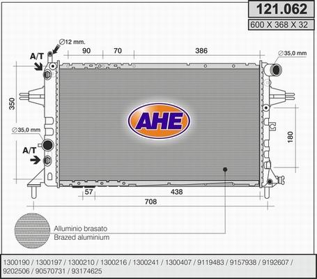 AHE 121.062 - Radiator, mühərrikin soyudulması furqanavto.az