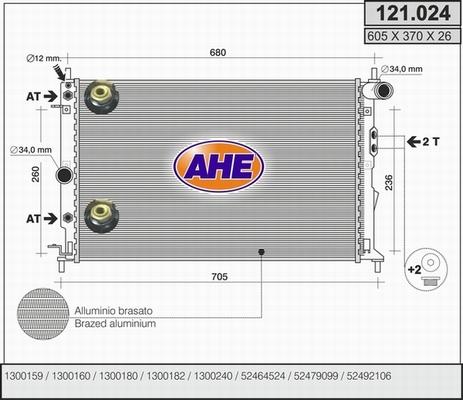 AHE 121.024 - Radiator, mühərrikin soyudulması furqanavto.az