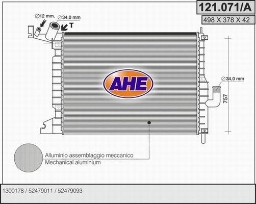 AHE 121.071/A - Radiator, mühərrikin soyudulması furqanavto.az