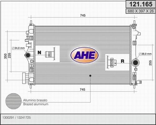 AHE 121.165 - Radiator, mühərrikin soyudulması furqanavto.az