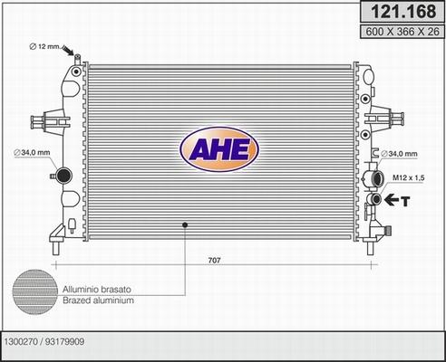 AHE 121.168 - Radiator, mühərrikin soyudulması furqanavto.az