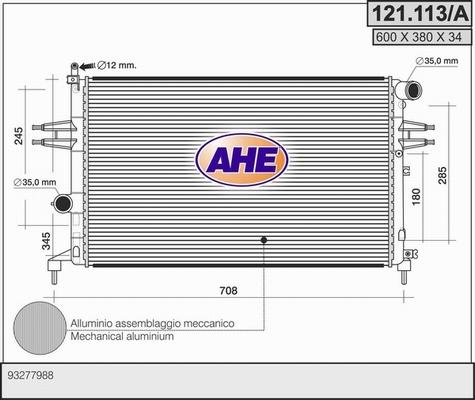 AHE 121.113/A - Radiator, mühərrikin soyudulması furqanavto.az