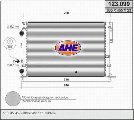 AHE 123.099 - Radiator, mühərrikin soyudulması furqanavto.az