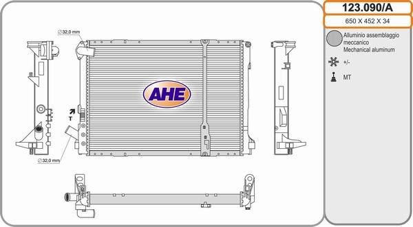 AHE 123.090/A - Radiator, mühərrikin soyudulması furqanavto.az