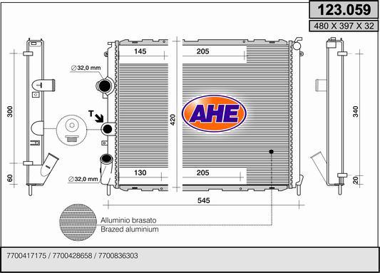 AHE 123.059 - Radiator, mühərrikin soyudulması furqanavto.az