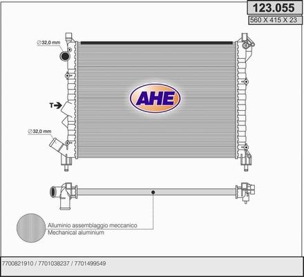 AHE 123.055 - Radiator, mühərrikin soyudulması furqanavto.az