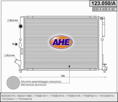 AHE 123.050/A - Radiator, mühərrikin soyudulması furqanavto.az