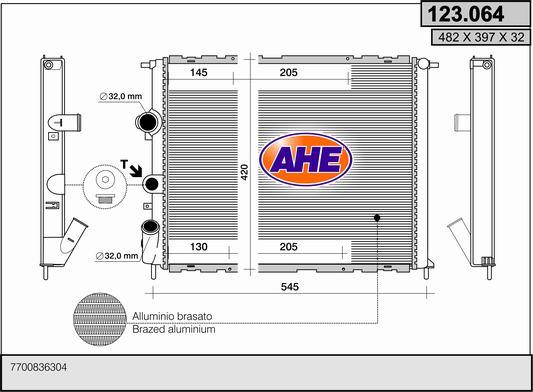 AHE 123.064 - Radiator, mühərrikin soyudulması furqanavto.az