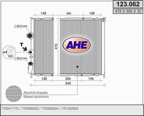 AHE 123.062 - Radiator, mühərrikin soyudulması furqanavto.az