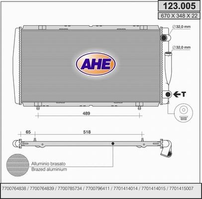 AHE 123.005 - Radiator, mühərrikin soyudulması furqanavto.az