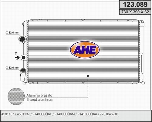 AHE 123.089 - Radiator, mühərrikin soyudulması furqanavto.az