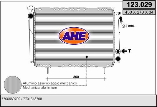 AHE 123.029 - Radiator, mühərrikin soyudulması furqanavto.az