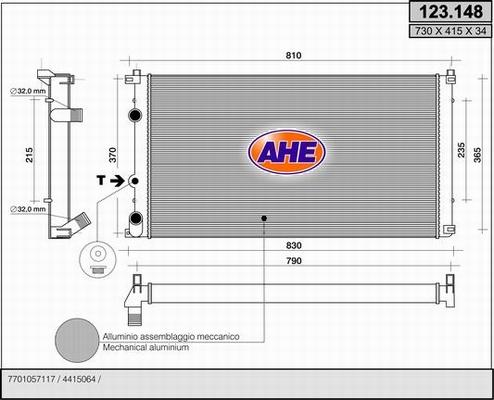 AHE 123.148 - Radiator, mühərrikin soyudulması furqanavto.az